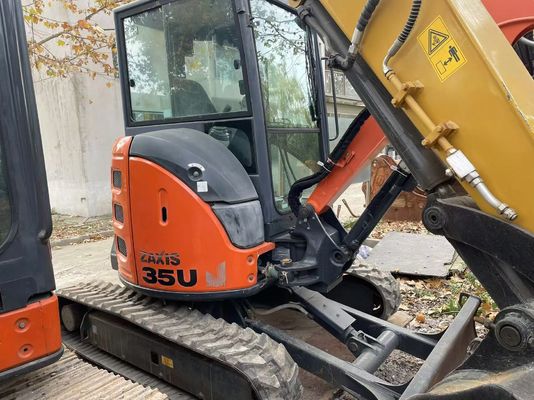 Original Jepang Digunakan Hitachi ZX35U-5N Mini Excavator Dalam kondisi yang sangat baik/ Digunakan Jepang Mini Excavator Dengan Swing Arm Dan Mesin EPA
