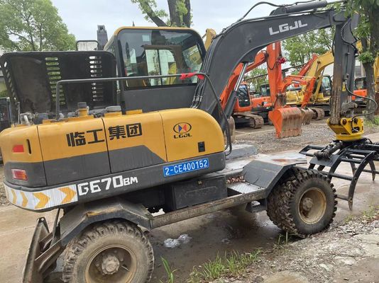 2018 Tahun Digunakan SDLH LG670BM Wheel Excavator Dengan Clamp Hidraulik