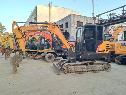 2020 Tahun Digunakan SANY SY60C-9 Mini Crawler Excavator Warna Asli