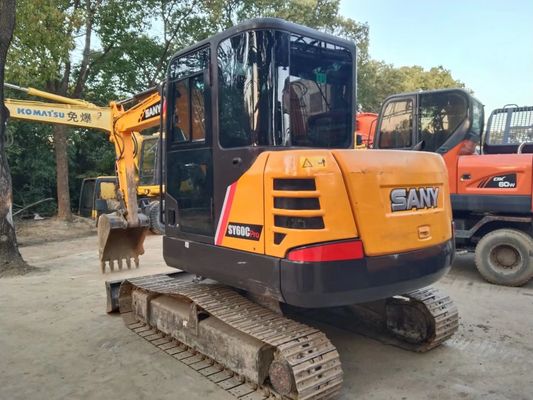 2020 Tahun Digunakan SANY SY60C-9 Mini Crawler Excavator Warna Asli