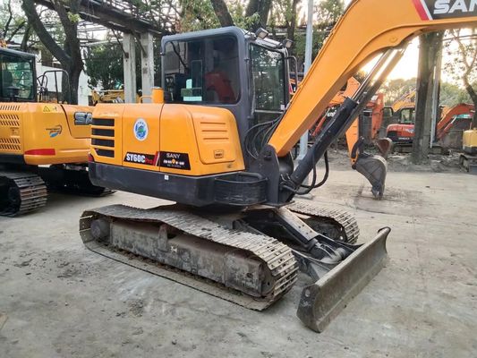 2020 Tahun Digunakan SANY SY60C-9 Mini Crawler Excavator Warna Asli