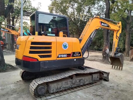 2020 Tahun Digunakan SANY SY60C-9 Mini Crawler Excavator Warna Asli