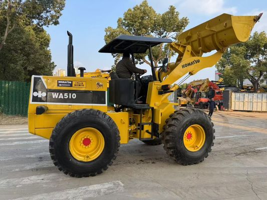 Original Jepang digunakan Komatsu WA510 Mini Wheel Loader bekerja dalam kondisi baik