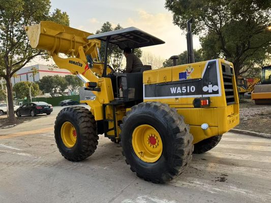Original Jepang digunakan Komatsu WA510 Mini Wheel Loader bekerja dalam kondisi baik