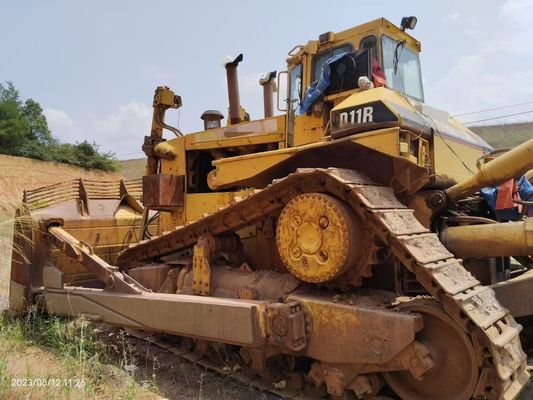 Warna Asli Digunakan Caterpillar D11R Bulldozer Dengan Hydraulic Ripper