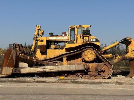 Warna Asli Digunakan Caterpillar D11R Bulldozer Dengan Hydraulic Ripper