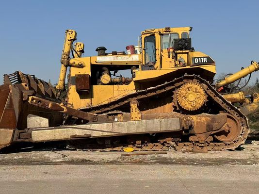 Warna Asli Digunakan Caterpillar D11R Bulldozer Dengan Hydraulic Ripper