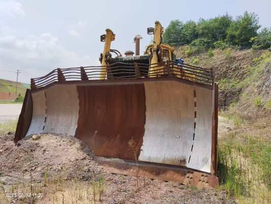 Warna Asli Digunakan Caterpillar D11R Bulldozer Dengan Hydraulic Ripper