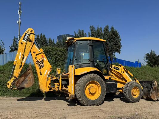 Warna Asli JCB 3CX Bekas Backhoe Loader 4 Wheel Drive