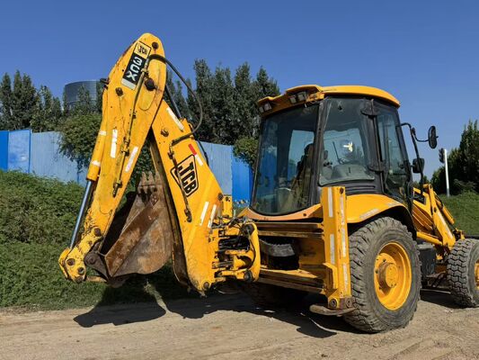 Warna Asli JCB 3CX Bekas Backhoe Loader 4 Wheel Drive