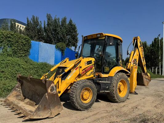 Warna Asli JCB 3CX Bekas Backhoe Loader 4 Wheel Drive