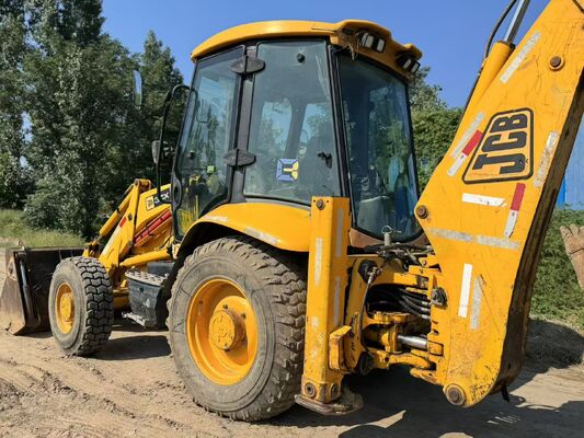 Warna Asli JCB 3CX Bekas Backhoe Loader 4 Wheel Drive