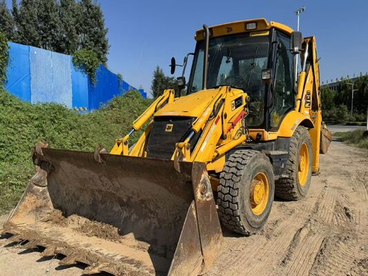 Warna Asli JCB 3CX Bekas Backhoe Loader 4 Wheel Drive