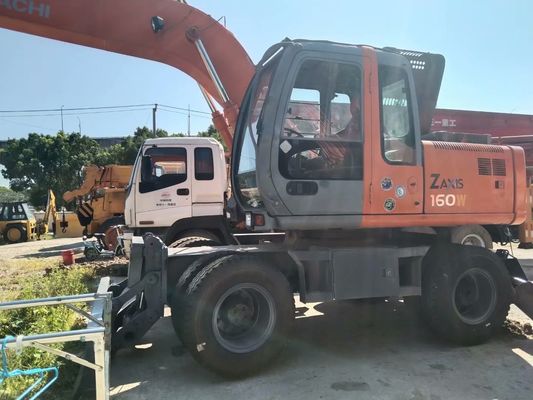 Warna Asli Digunakan Hitachi ZX160W Wheel Excavator Dalam Kondisi Baik